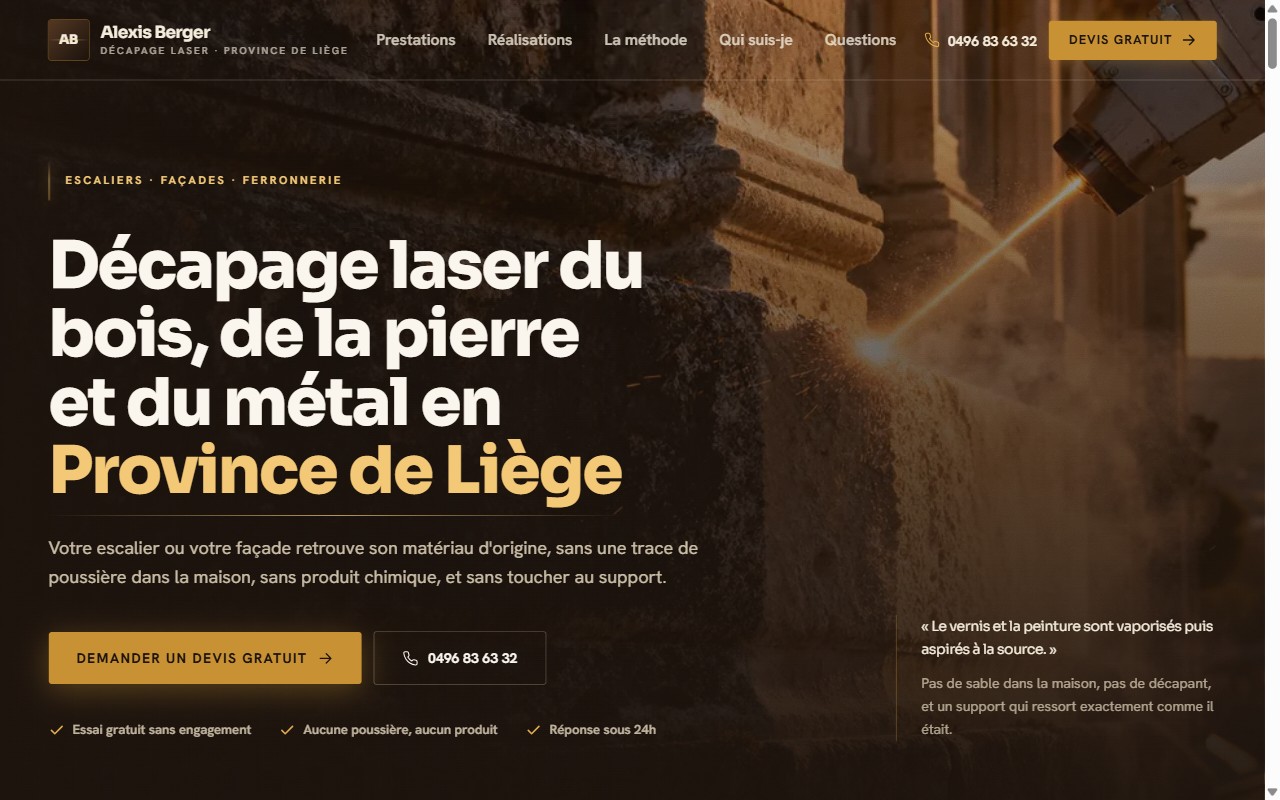 Aperçu du site Alexis Berger